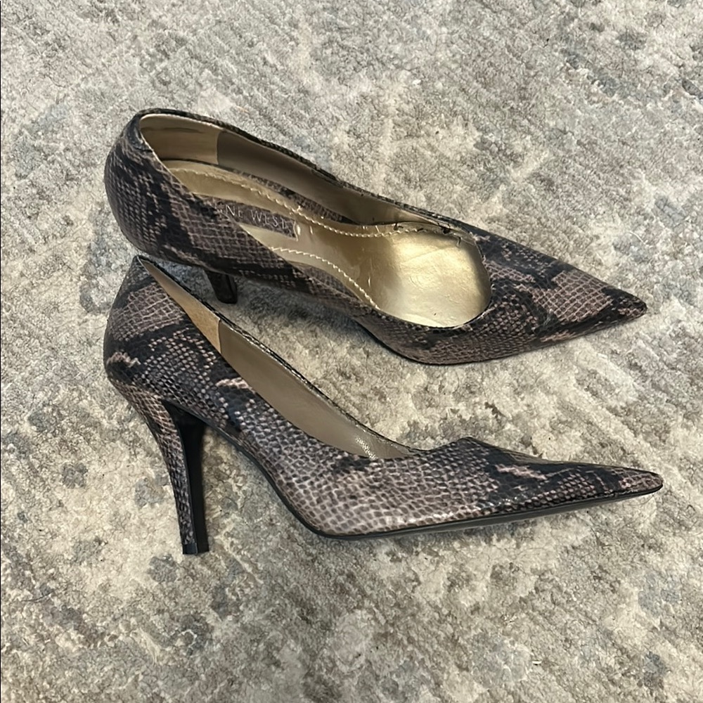 Nine West snakeskin Stiletto Heels